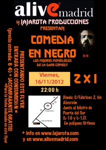 Flyer - Comedia en Negro - 20121116 - Imitaciones Mierder